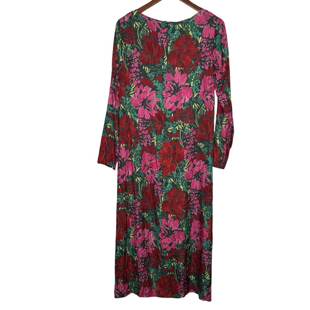 NWT Vineyard Vines Silk Blend Twill Midi Dress • Size L• Brush Floral • $348 - Picture 4 of 11